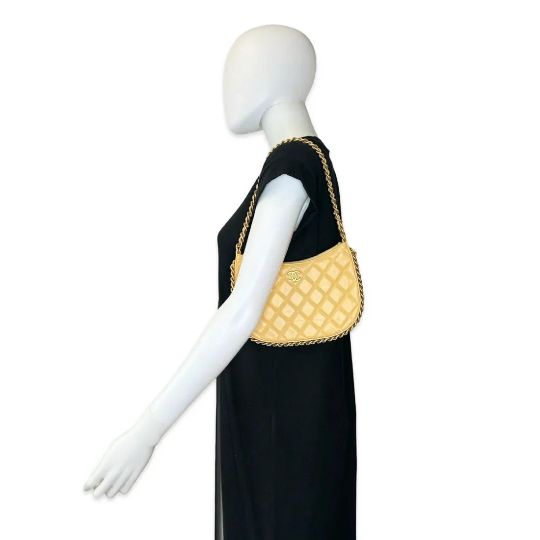 CHANEL Calfskin Chain Around Shoulder Bag