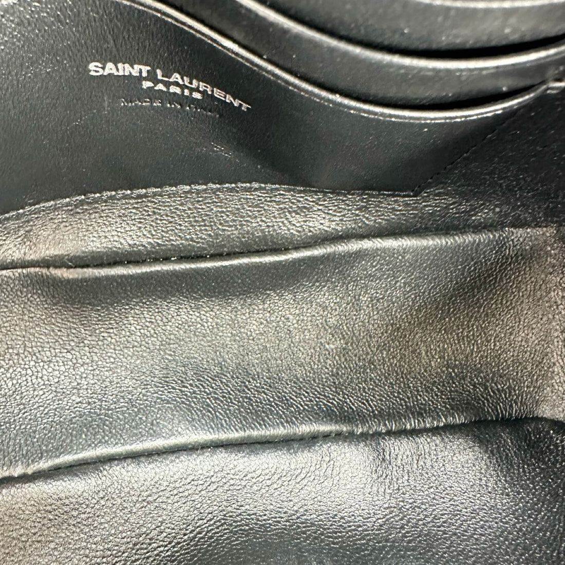 SAINT LAURENT Patent Leather Mini Lou Camera Bag