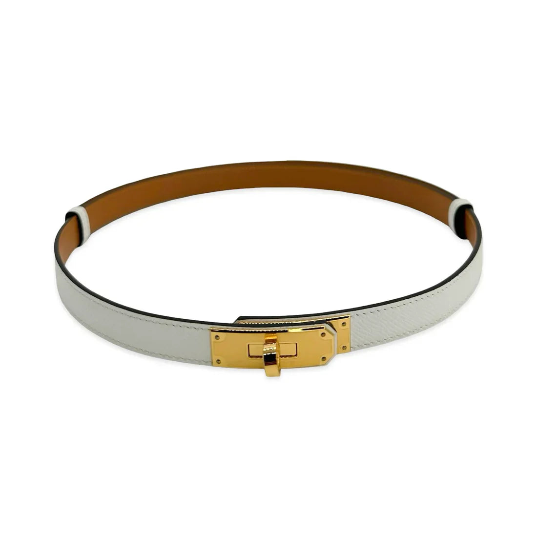 Hermès Epsom Kelly 18 Reversible Belt with Case — Sizes M & L