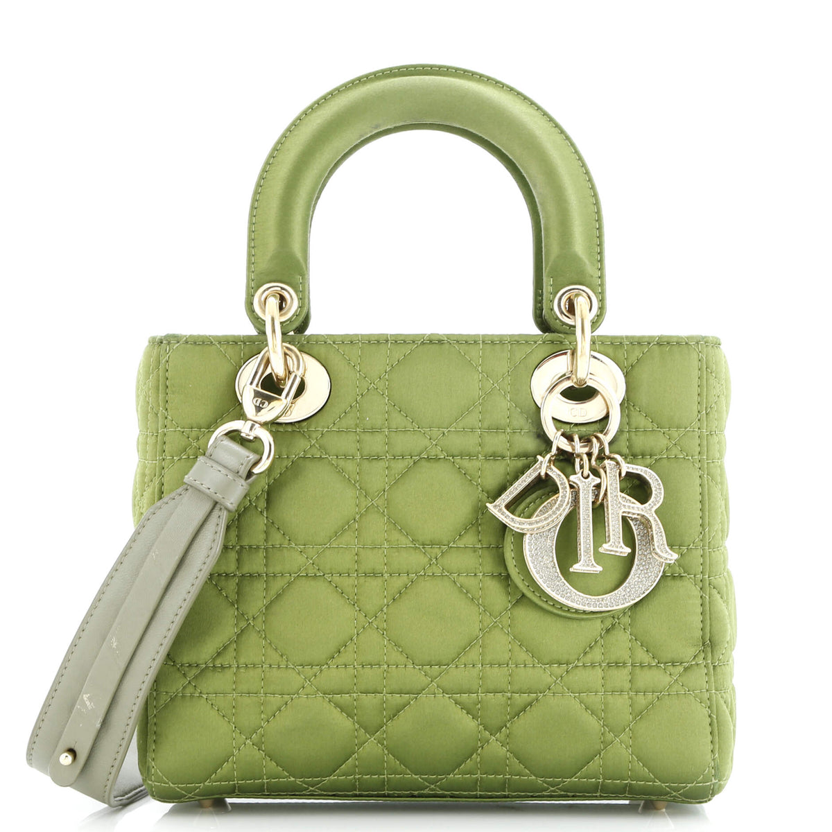 Christian Dior My ABCDior Lady Dior Bag Cannage Quilt Satin with Crystal Charms