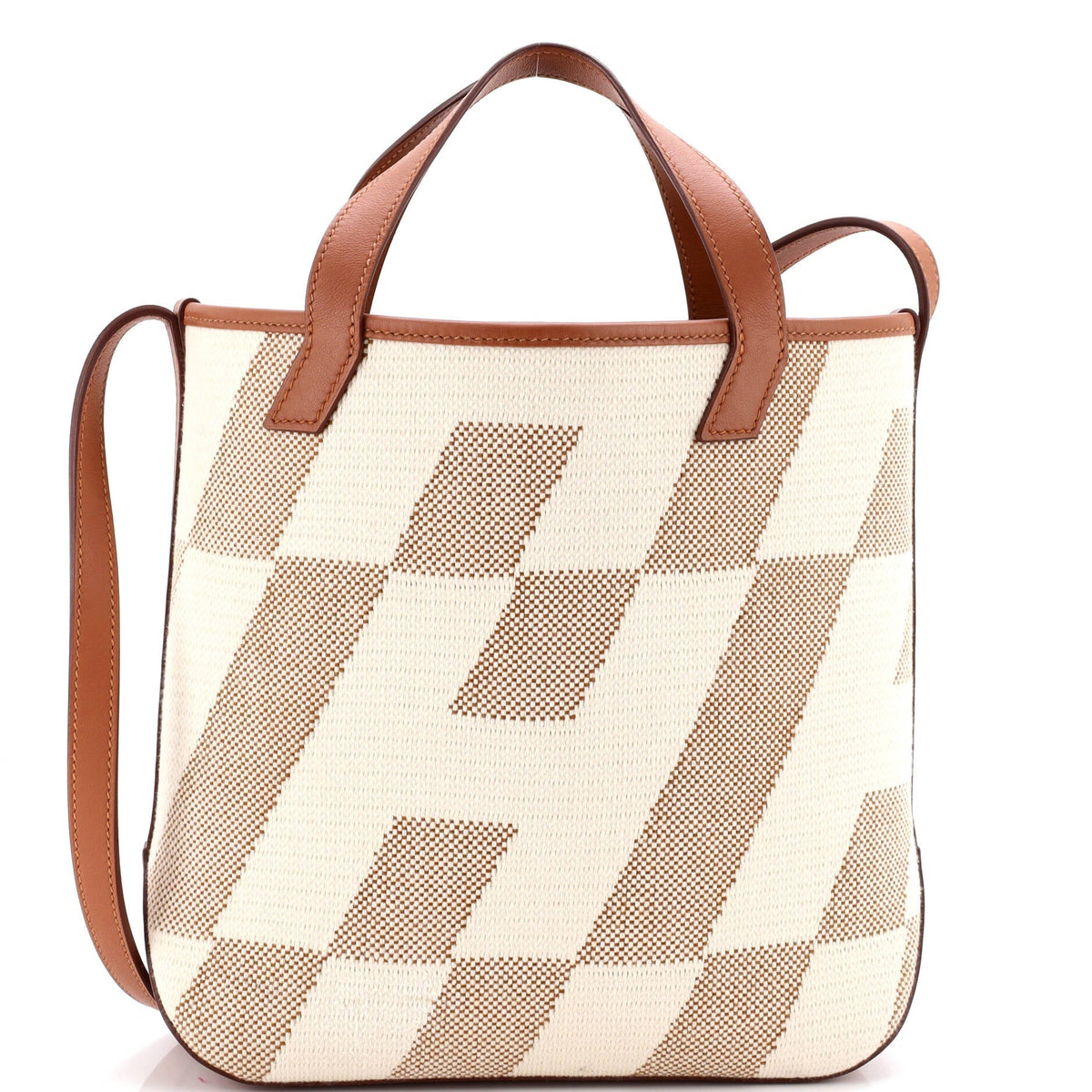 Hermes Cabas H en Biais Tote Canvas with Leather 27