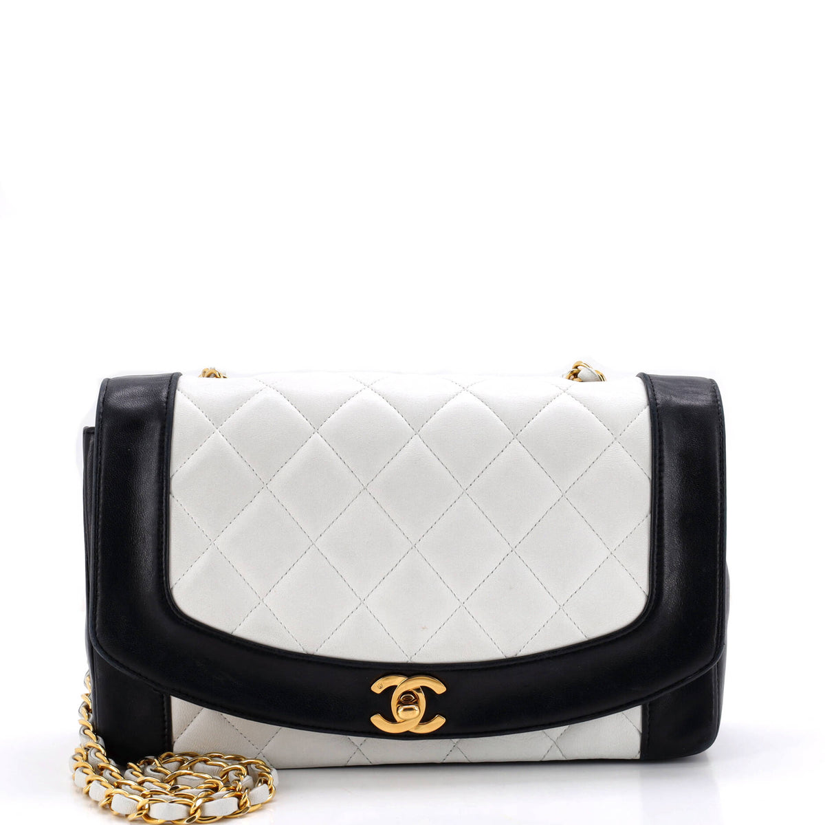 Chanel Vintage Diana Flap Bag Quilted Lambskin Medium