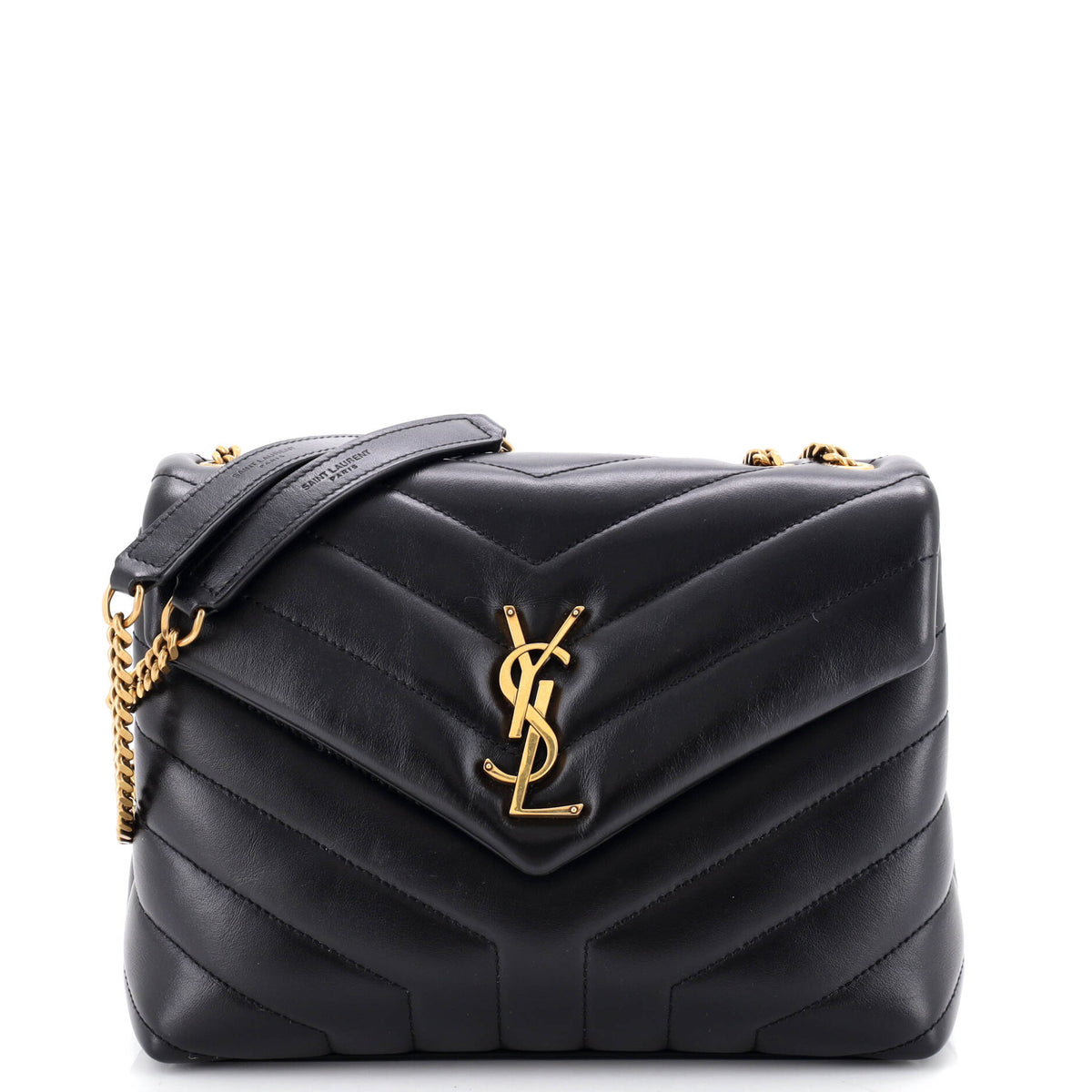 Saint Laurent Loulou Shoulder Bag Matelasse Chevron Leather Small