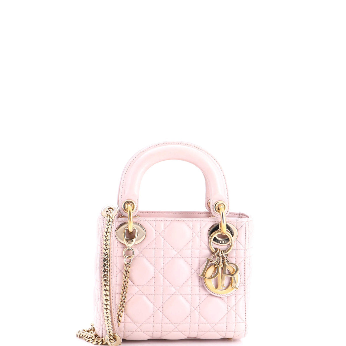 Christian Dior Lady Dior Chain Bag Cannage Quilt Lambskin Mini