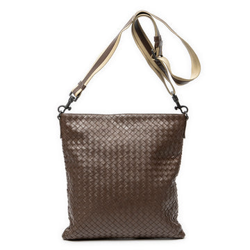 Bottega Veneta Flat Messenger Bag Intrecciato Nappa Medium