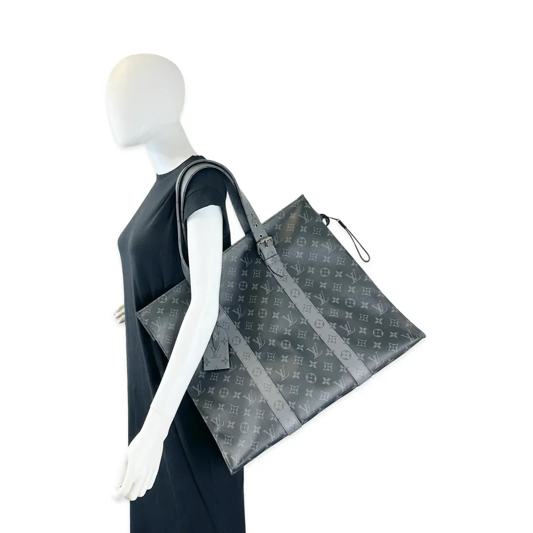 LOUIS VUITTON Monogram Eclipse Cabas Zippe GM Luggage Tote