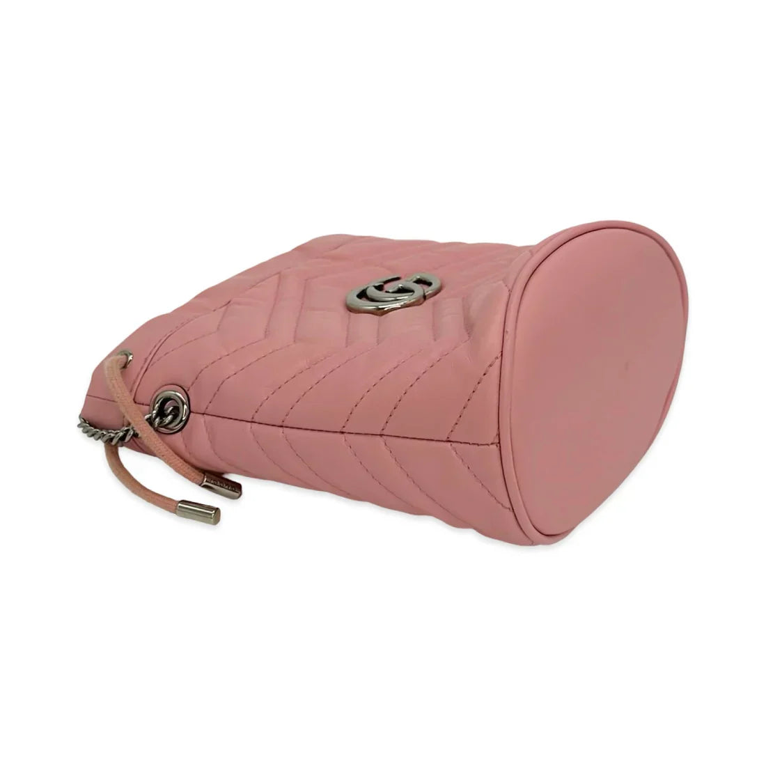 Gucci Quilted Leather GG Marmont Mini Bucket Bag