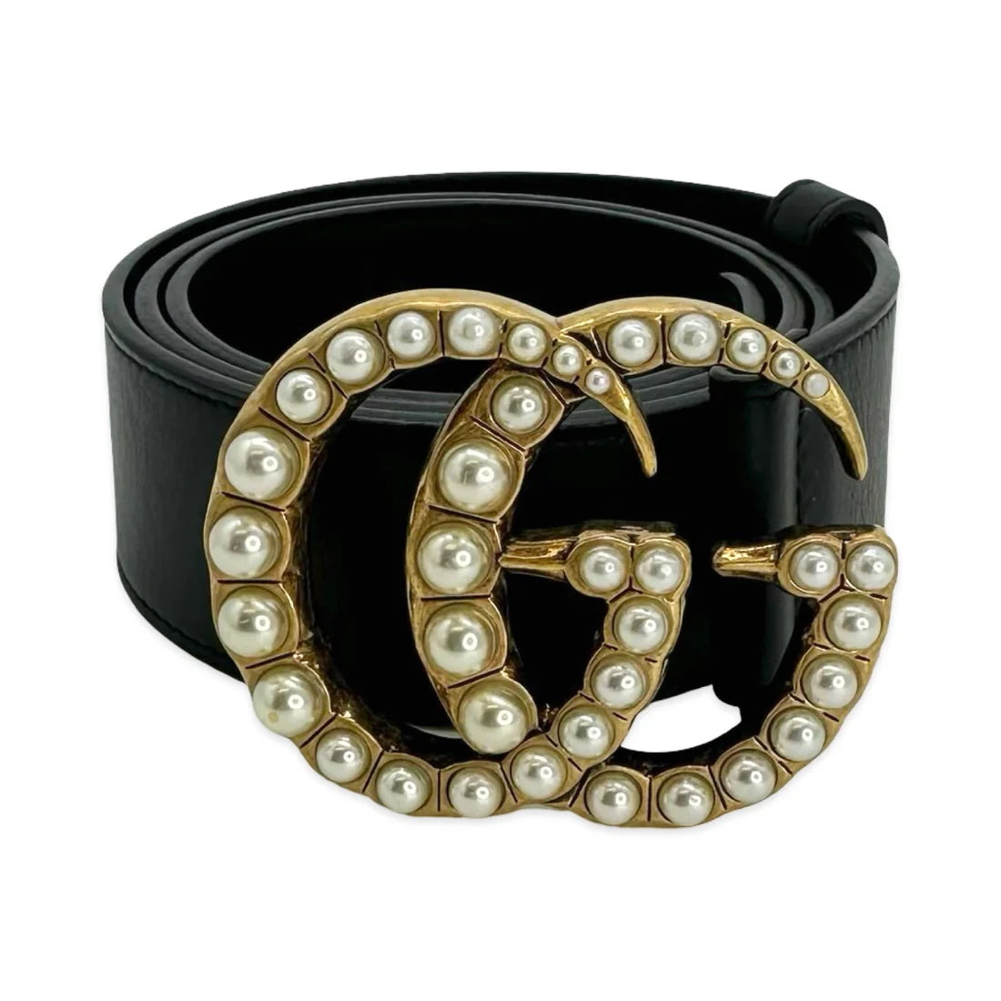 Gucci - Calfskin GG Supreme Pearl Belt