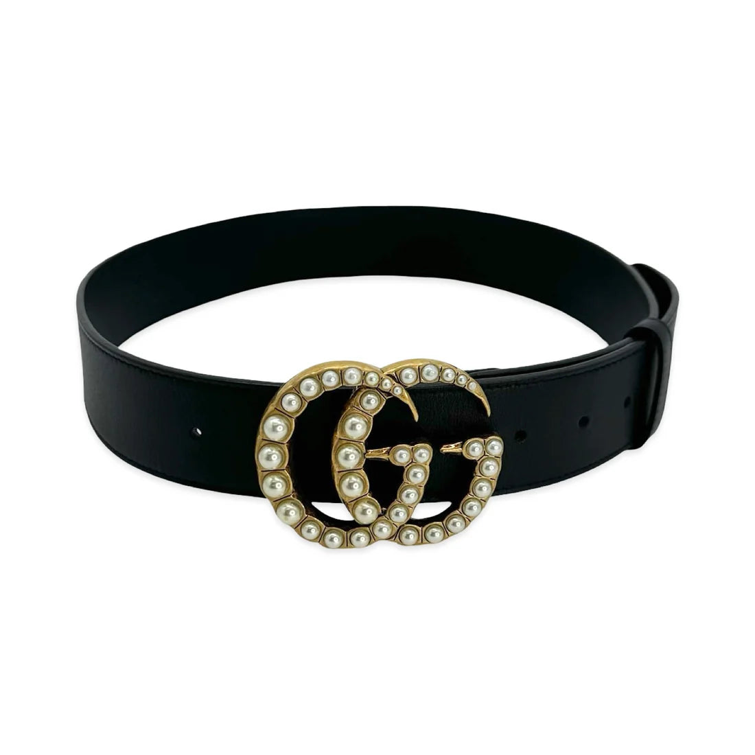 Gucci - Calfskin GG Supreme Pearl Belt
