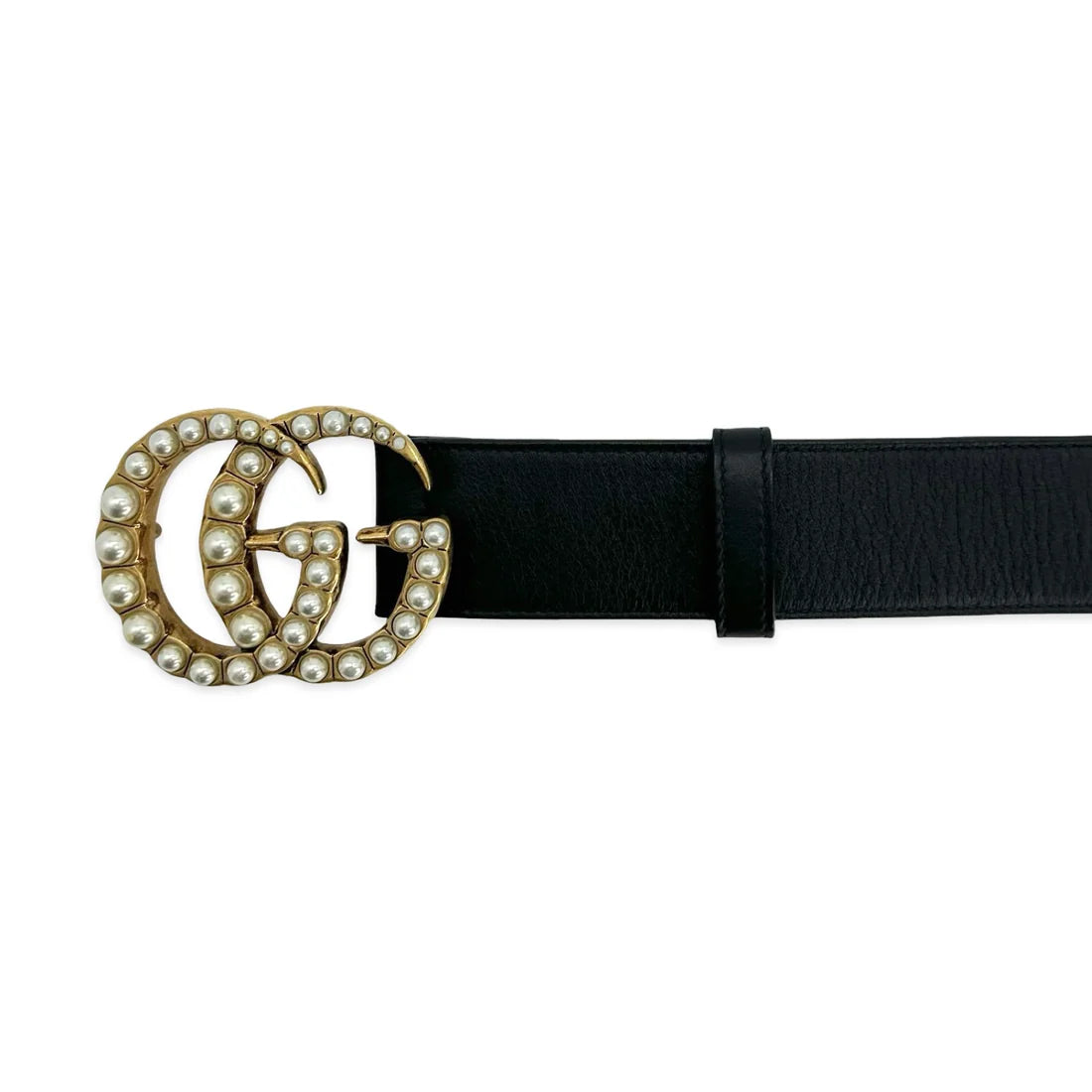 Gucci - Calfskin GG Supreme Pearl Belt