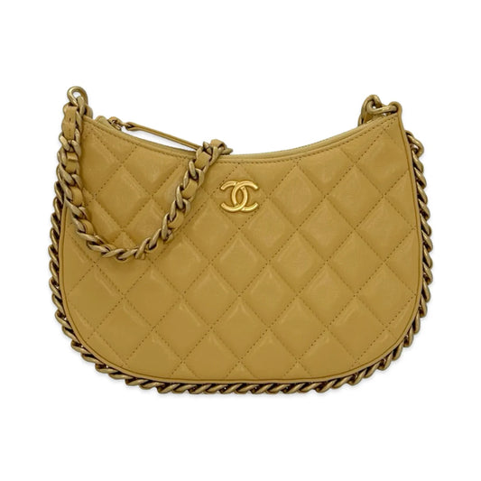 CHANEL  Calfskin Chain Around Shoulder Bag
