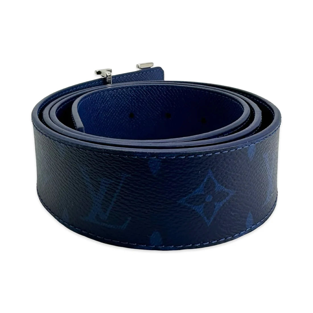 LOUIS VUITTON    Monogram Taiga Initiales Reversible Belt - size M & L