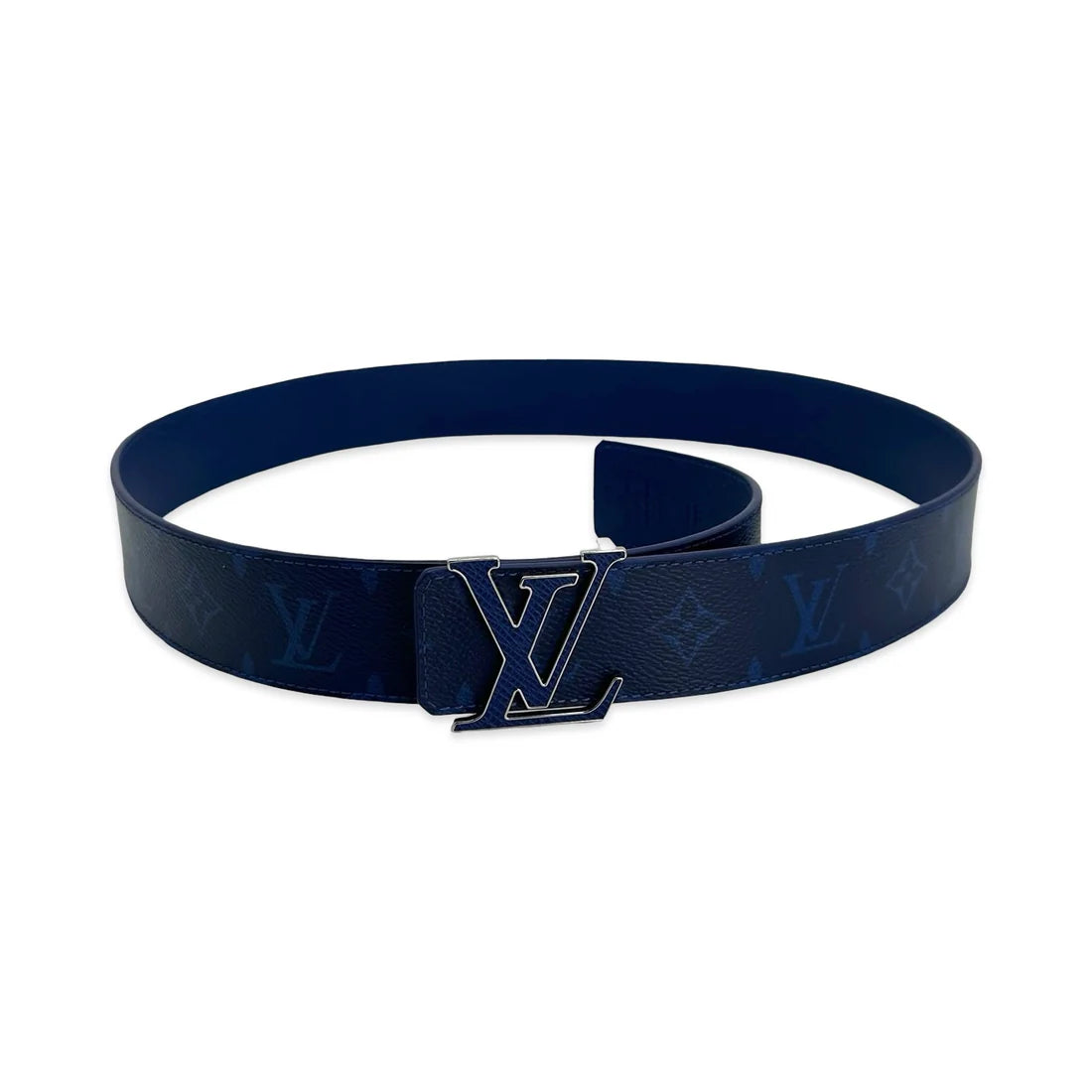 LOUIS VUITTON    Monogram Taiga Initiales Reversible Belt - size M & L