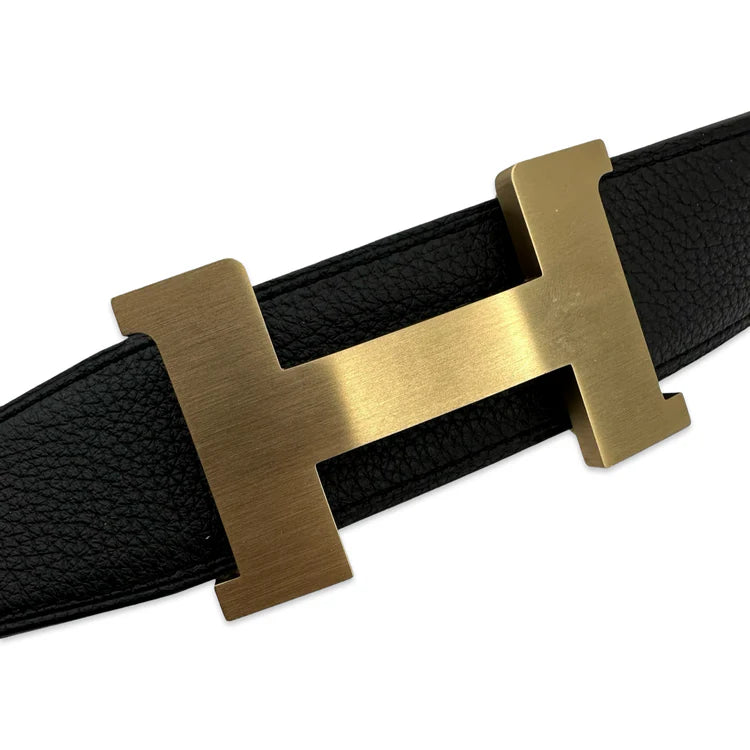 Hermes - Leather H Buckle 32mm Reversible Belt