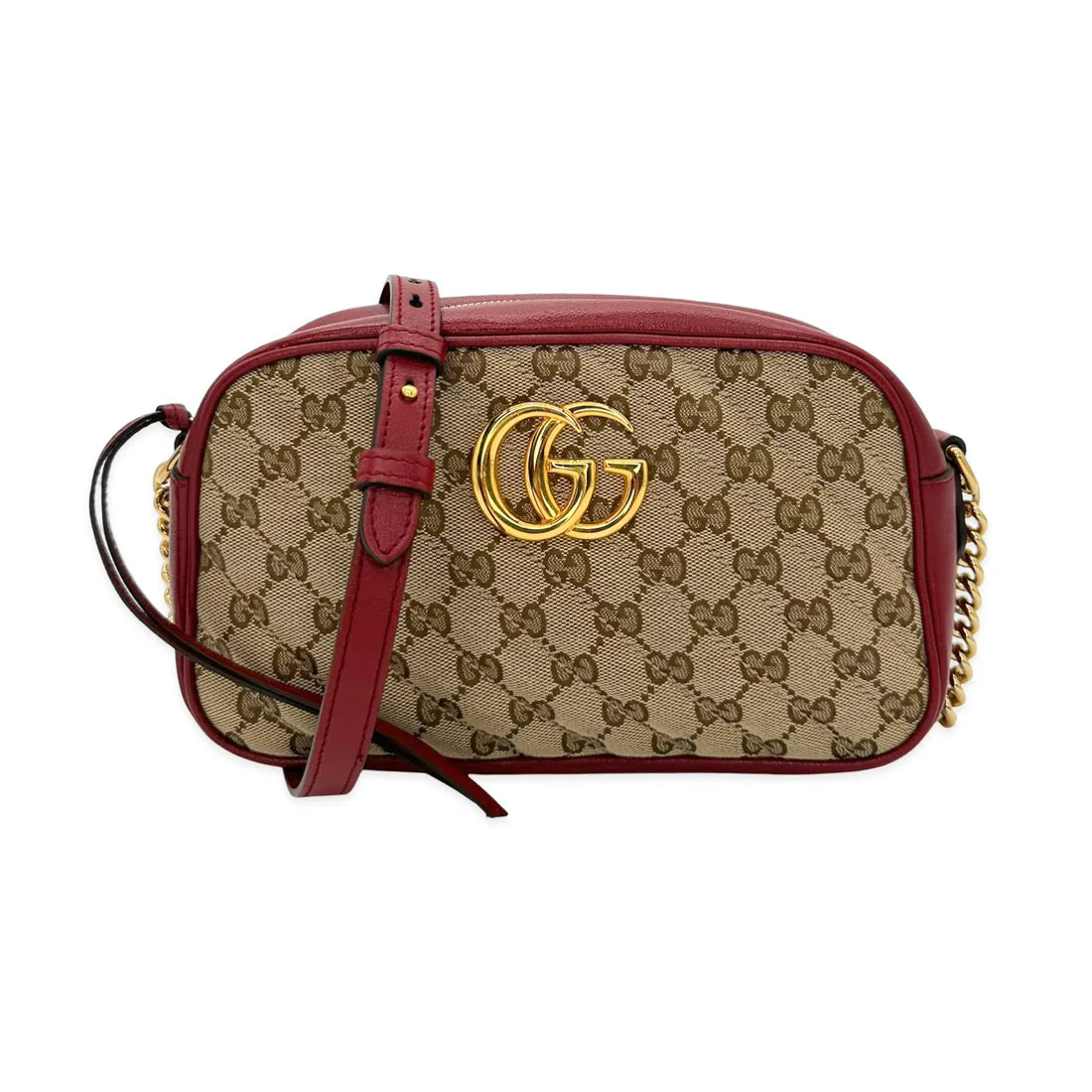 GUCCI  Quilted GG Canvas Small Marmont Camera Bag