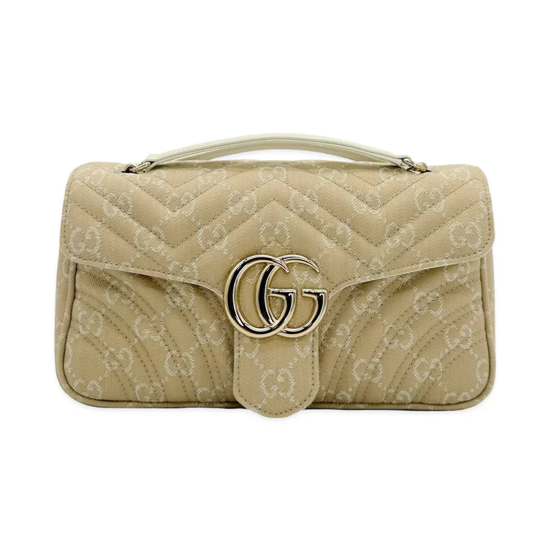 Gucci GG Canvas Quilted Mixed Media Marmont Bag