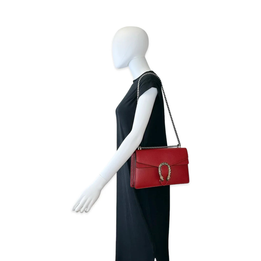 GUCCI  Grained Leather Small Dionysus Shoulder Bag
