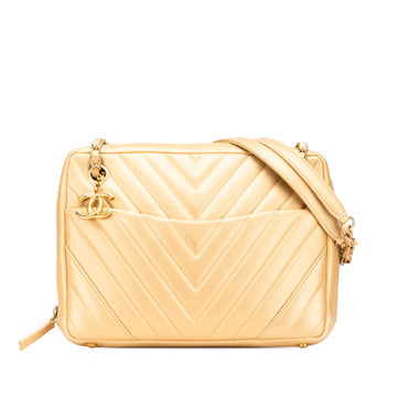 Chanel Camera Bag Chevron Lambskin Medium