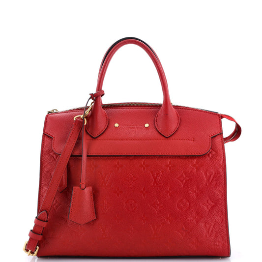 Louis Vuitton Pont Neuf Handbag Monogram Empreinte Leather MM