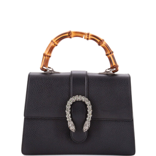 Gucci Dionysus Bamboo Top Handle Bag Leather Medium