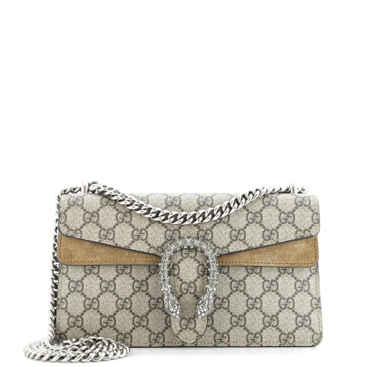 Gucci Dionysus Bag GG Coated Canvas with Crystal Embellished Metal Small