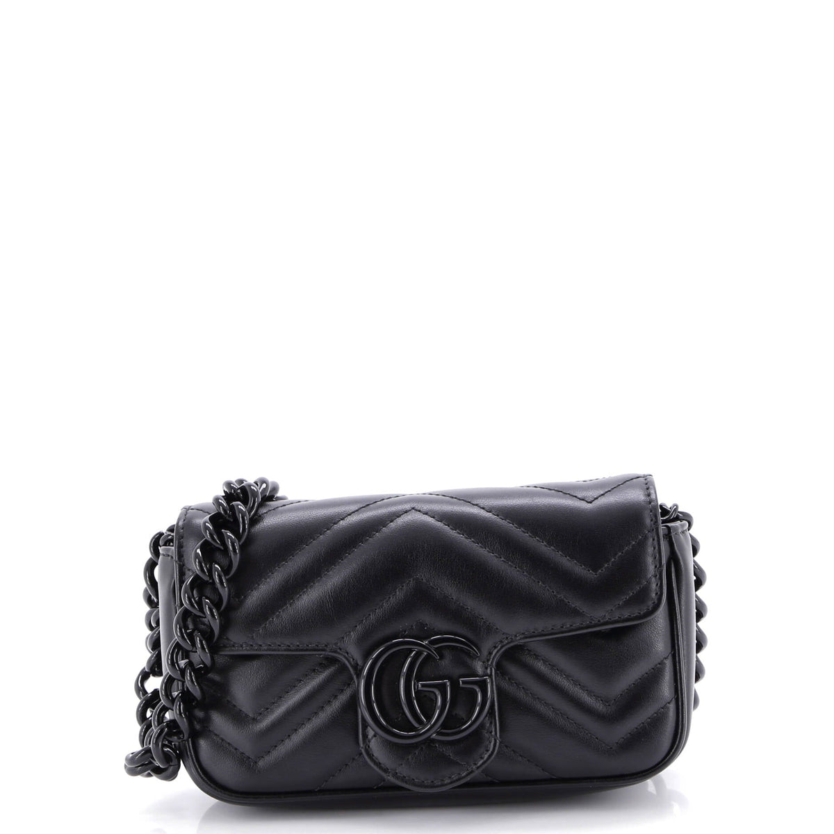 Gucci GG Marmont Flap Belt Bag Matelasse Leather