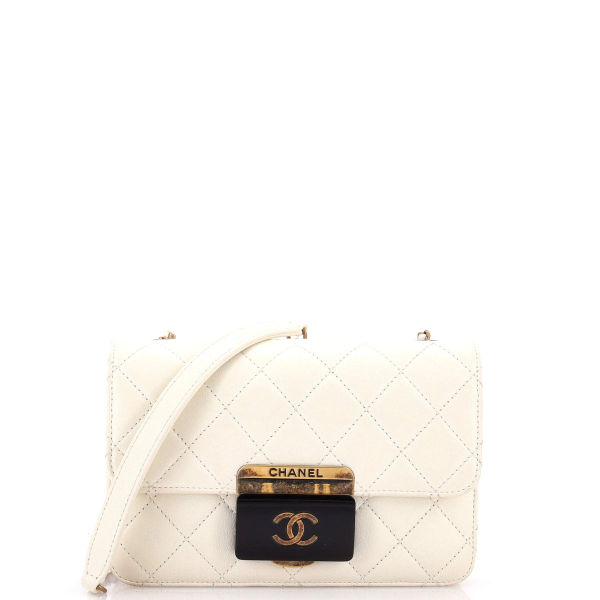 Chanel Beauty Lock Flap Bag Quilted Sheepskin Mini