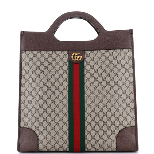 Gucci Ophidia Cut Out Handle Tote GG Coated Canvas Large
