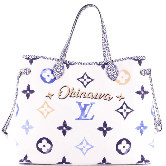 Louis Vuitton Neverfull NM Tote Limited Edition Cities By The Pool Monogram Watercolor Giant GM