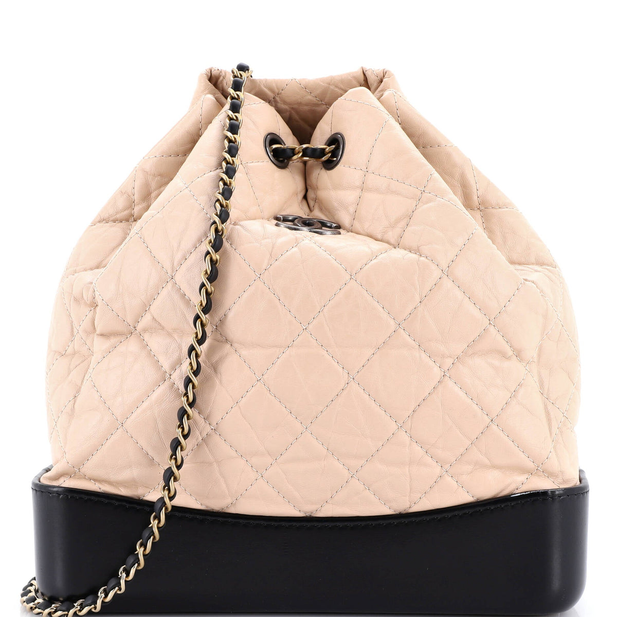 Chanel Gabrielle Backpack Quilted Aged Calfskin Medium