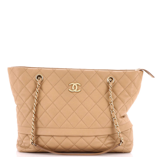 Chanel Rolled Up Tote Quilted Caviar