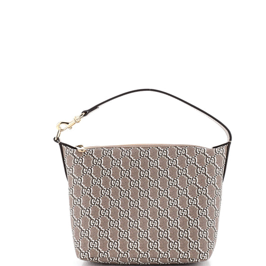 Gucci Ophidia Zip Shoulder Bag GG Shadow Coated Canvas Super Mini