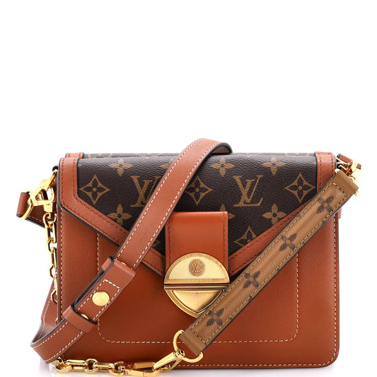 Louis Vuitton Biface Handbag Leather and Reverse Monogram Canvas
