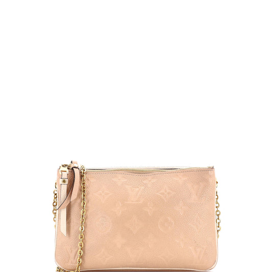 Louis Vuitton Double Zip Pochette Monogram Empreinte Leather