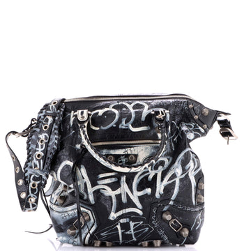 Le Cagole Graffiti Men Tote Leather Medium