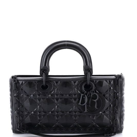 Christian Dior Ultra Matte Lady D-Joy Bag Diamond Motif Cannage Calfskin Medium