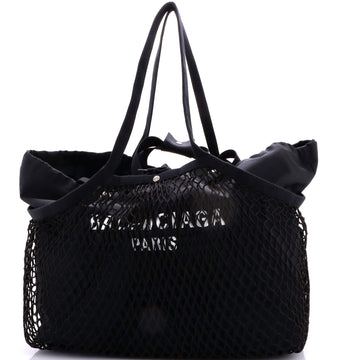 24/7 Drawstring Tote Mesh and Canvas Medium