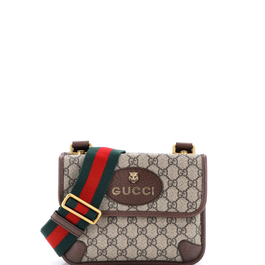 Gucci Neo Vintage Flap Messenger GG Coated Canvas Small