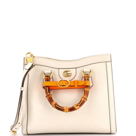 Gucci Diana NM Bamboo Handle Tote Leather Small