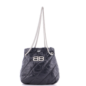 Crush Chain Tote Quilted Crushed Calfskin XS