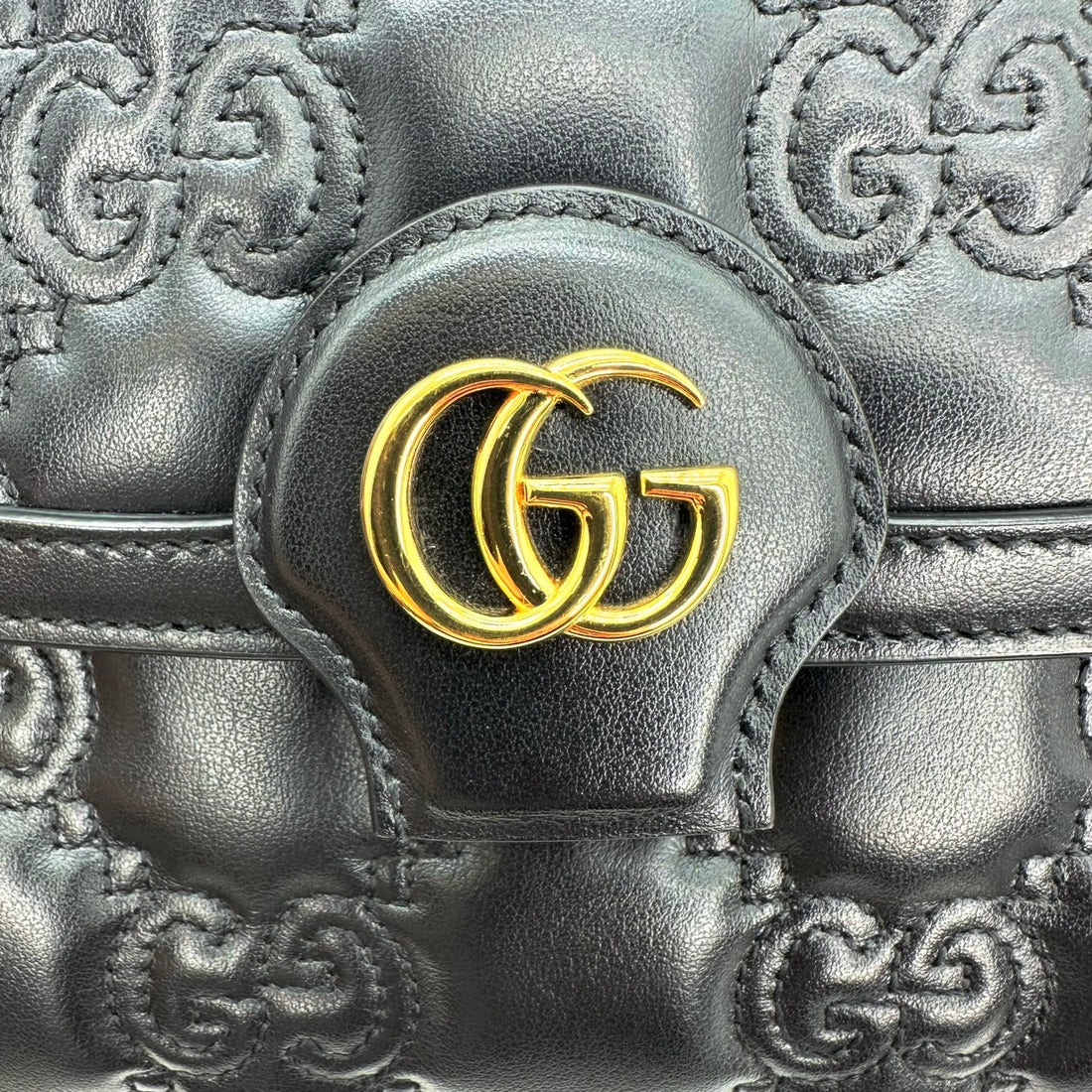Gucci GG Matelassé Quilted Leather Flap Shoulder Bag