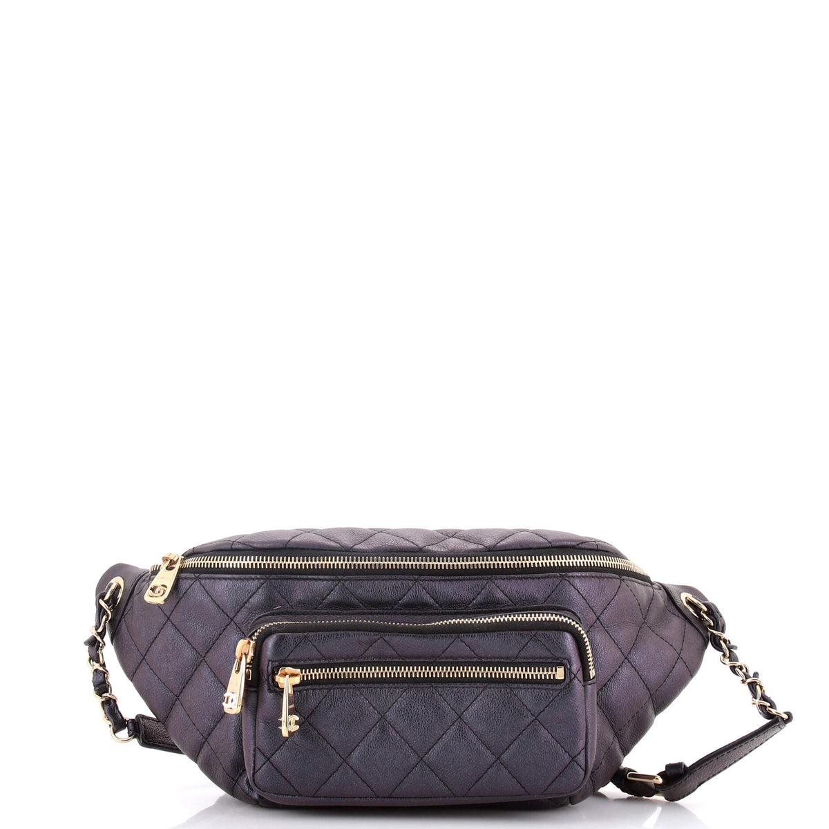 Chanel All About Waist Bag Quilted Iridescent Calfskin Medium