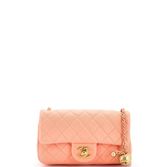 Chanel Pearl Crush Flap Bag Quilted Lambskin Mini
