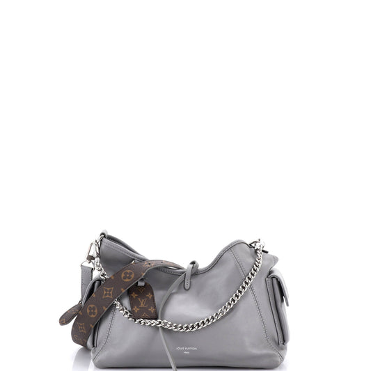 Louis Vuitton CarryAll Cargo Hobo Leather with Monogram Canvas PM
