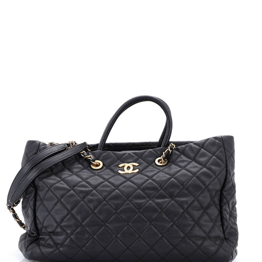 Chanel Coco Handle Shopping Tote Quilted Caviar Large