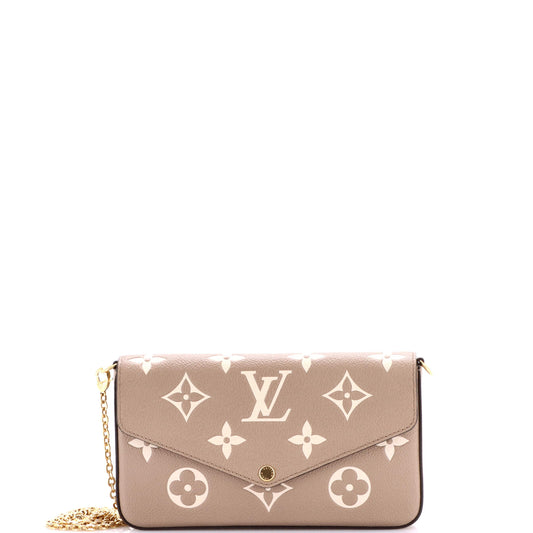 Louis Vuitton Felicie Pochette Bicolor Monogram Empreinte Giant