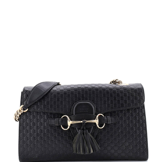 Emily Chain Flap Bag Microguccissima Leather Medium