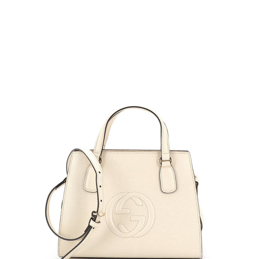 Gucci Soho Convertible Top Handle Satchel Leather Small