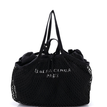 24/7 Drawstring Tote Mesh and Canvas Medium