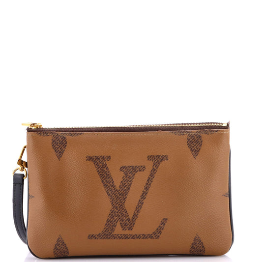Louis Vuitton Double Zip Pochette Reverse Monogram Giant